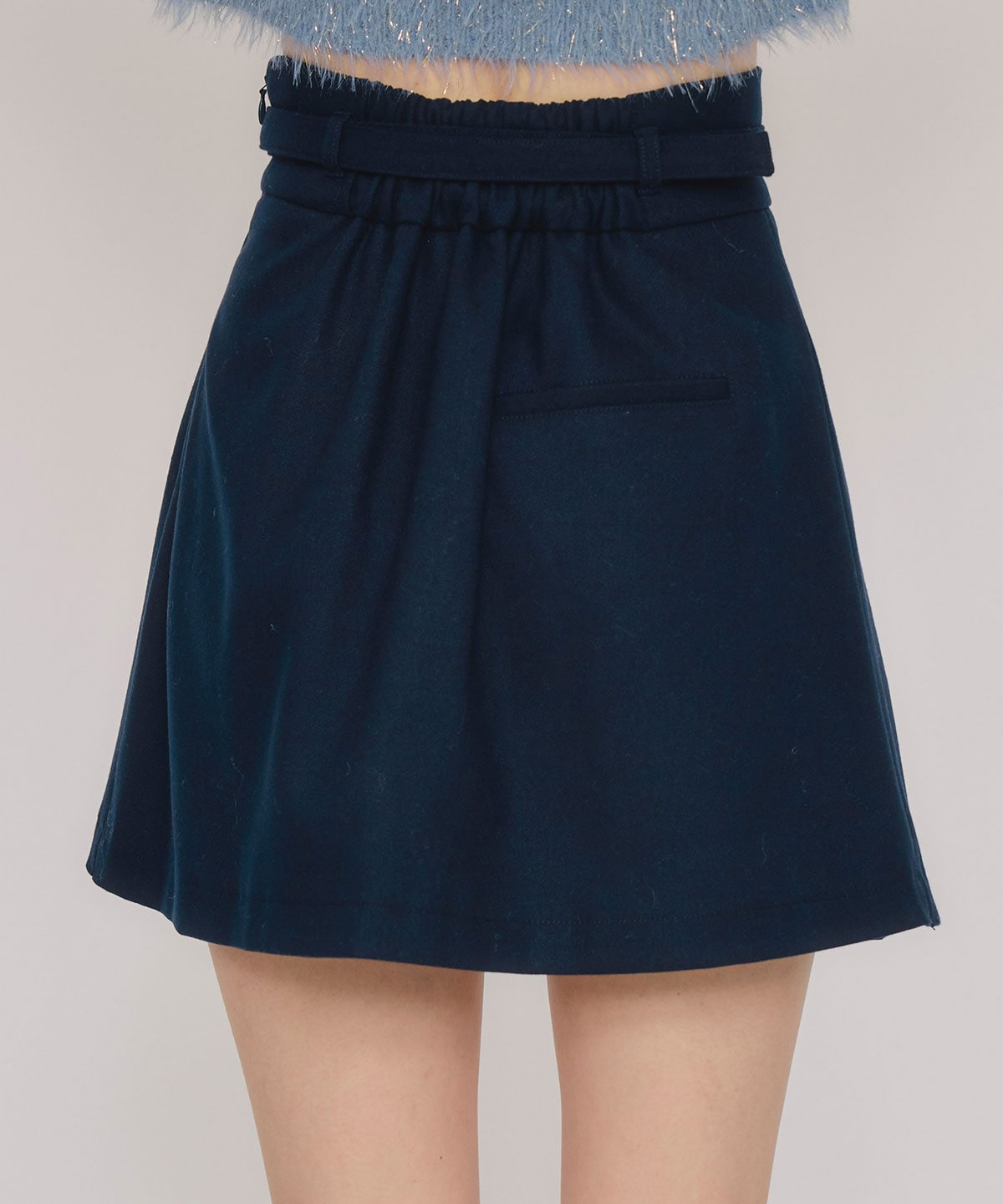 メルトンライクプリーツミニスカート