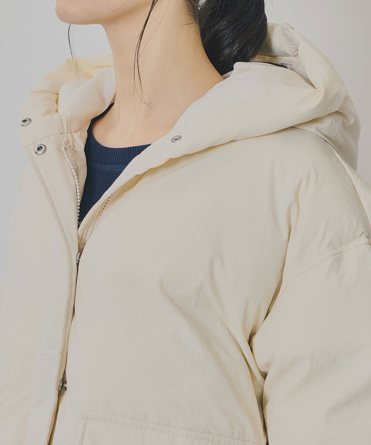 フラップポケットファイバーダウンジャケット