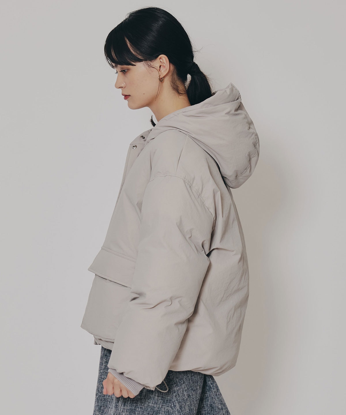 フラップポケットファイバーダウンジャケット