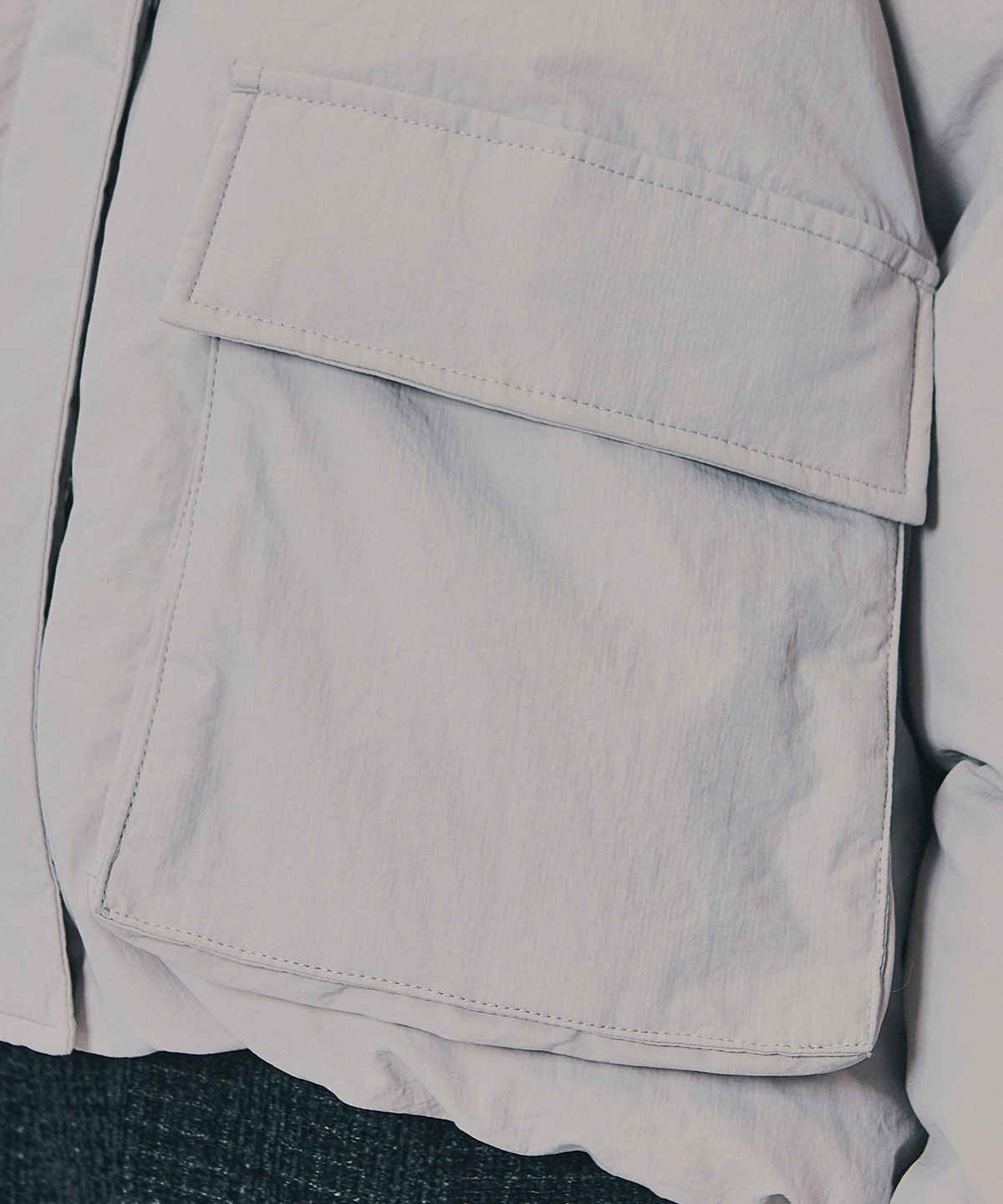 フラップポケットファイバーダウンジャケット