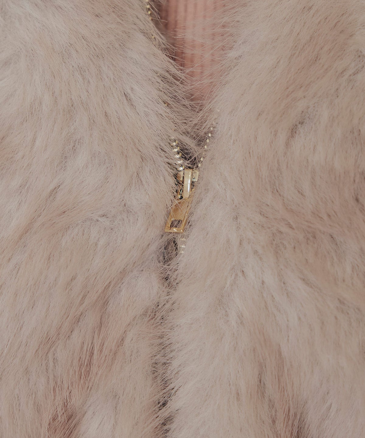 フォックスファーライクフーディショートジャケット