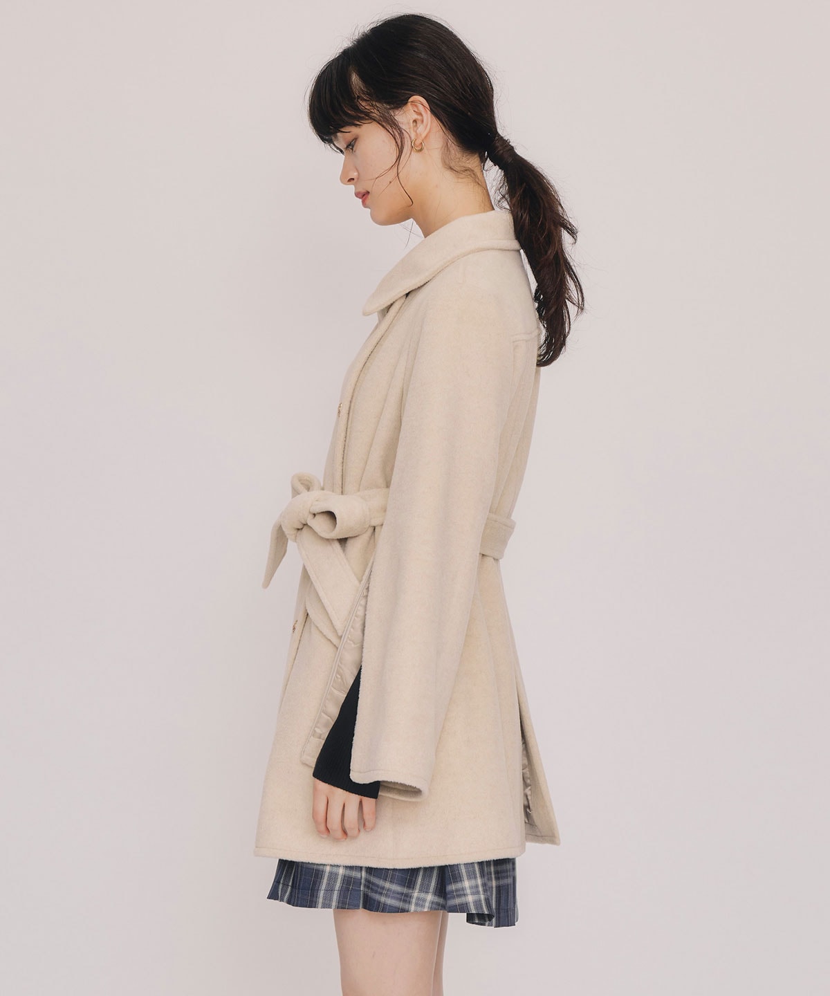 2WAYベルスリーブミドルコート