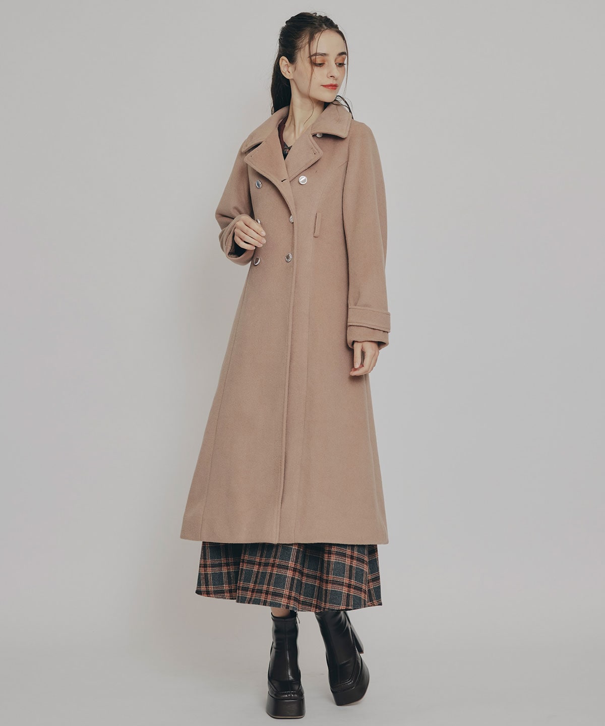 2WAYカラーダブルロングコート