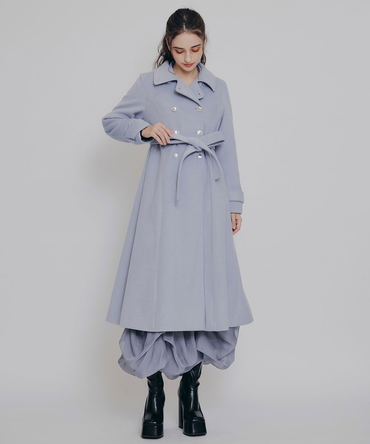 2WAYカラーダブルロングコート