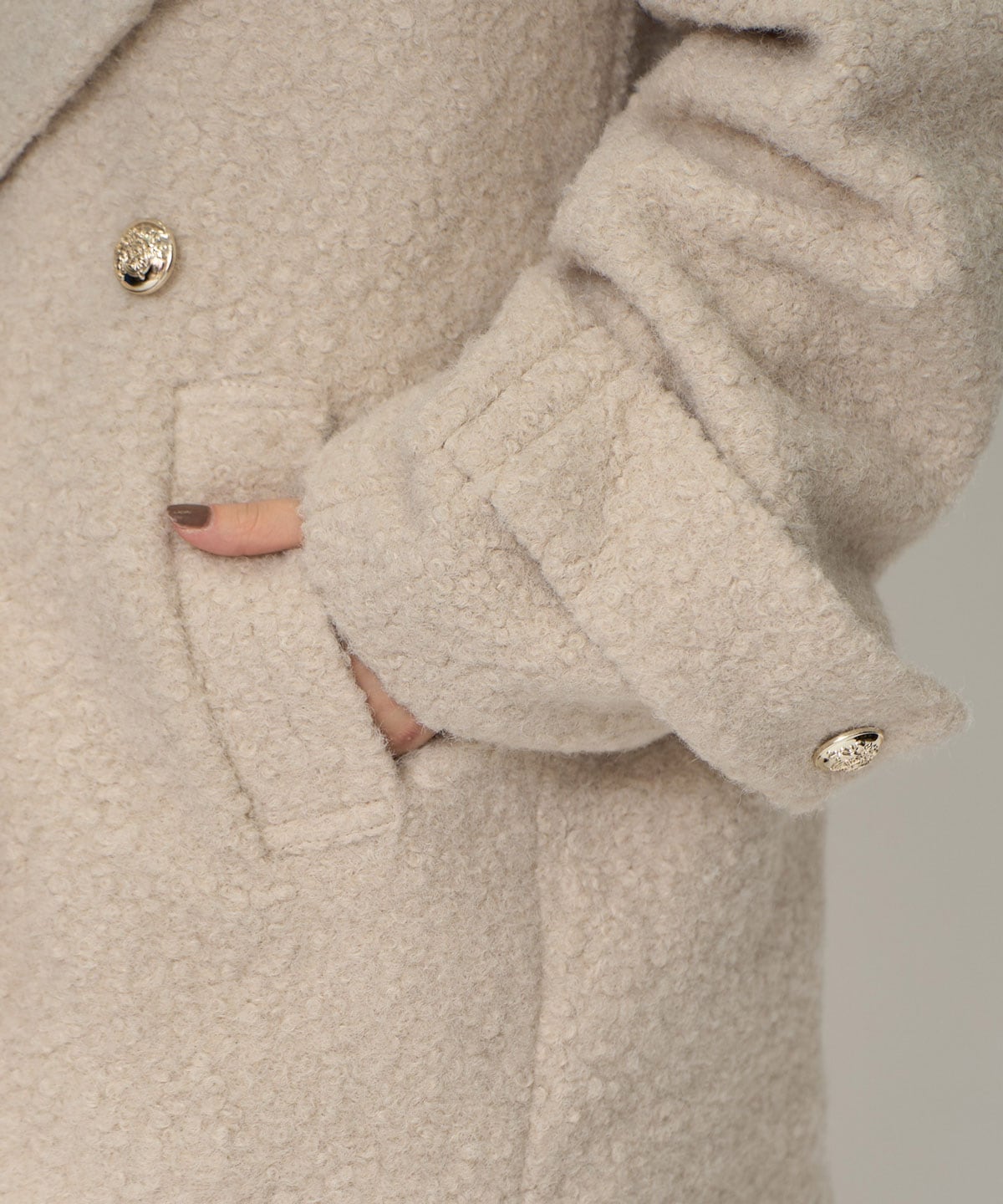 ボアダブルミドルコート