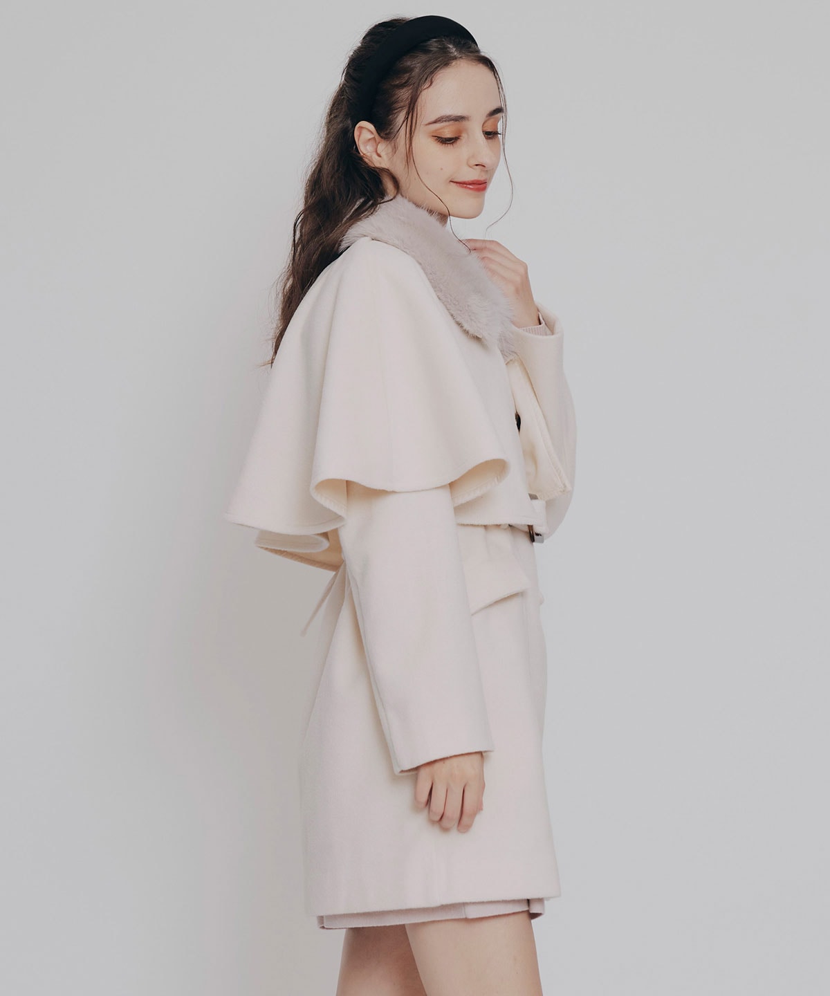 マルチWAYケープファーショートコート