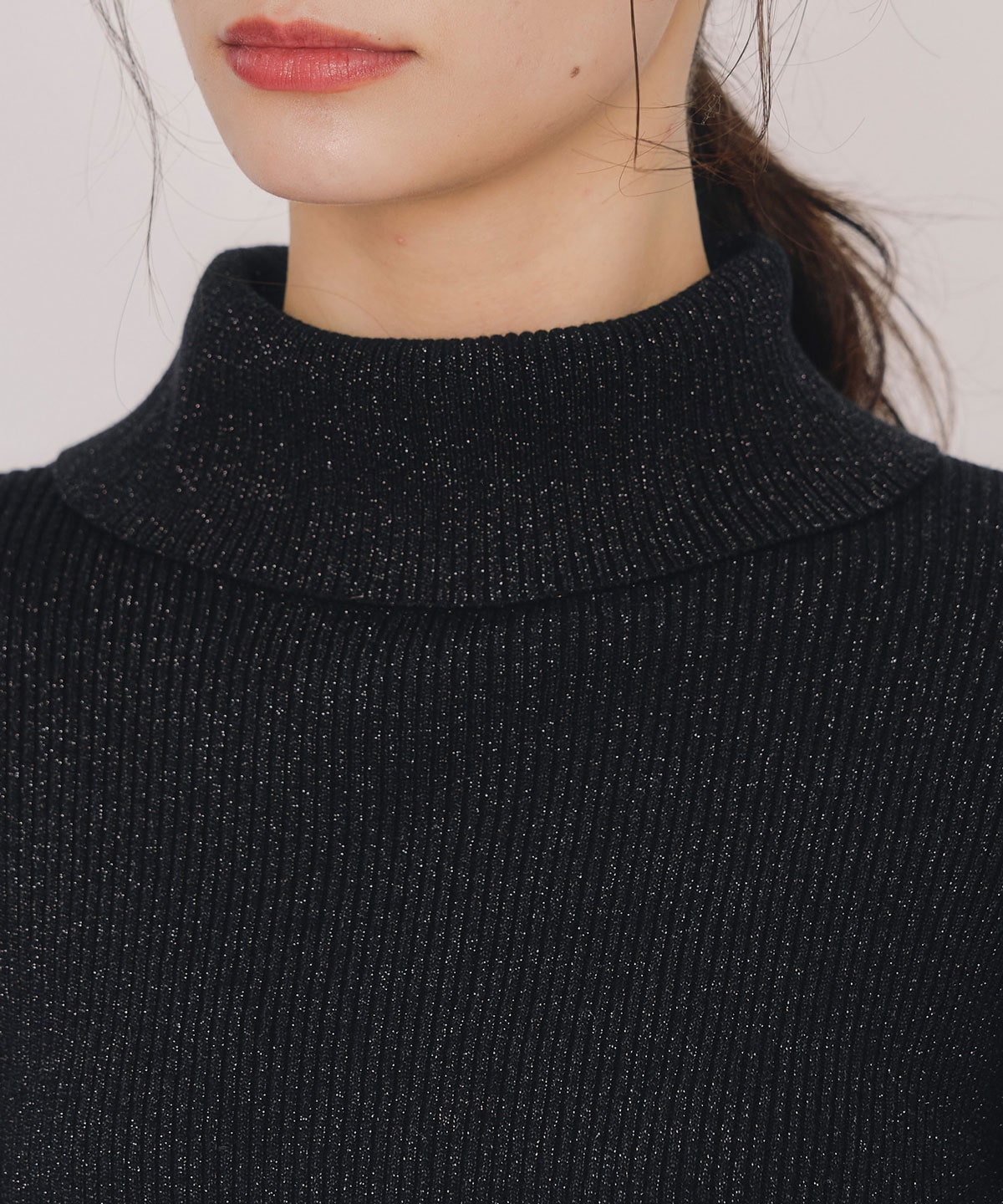 ラメタートルニットプルオーバー