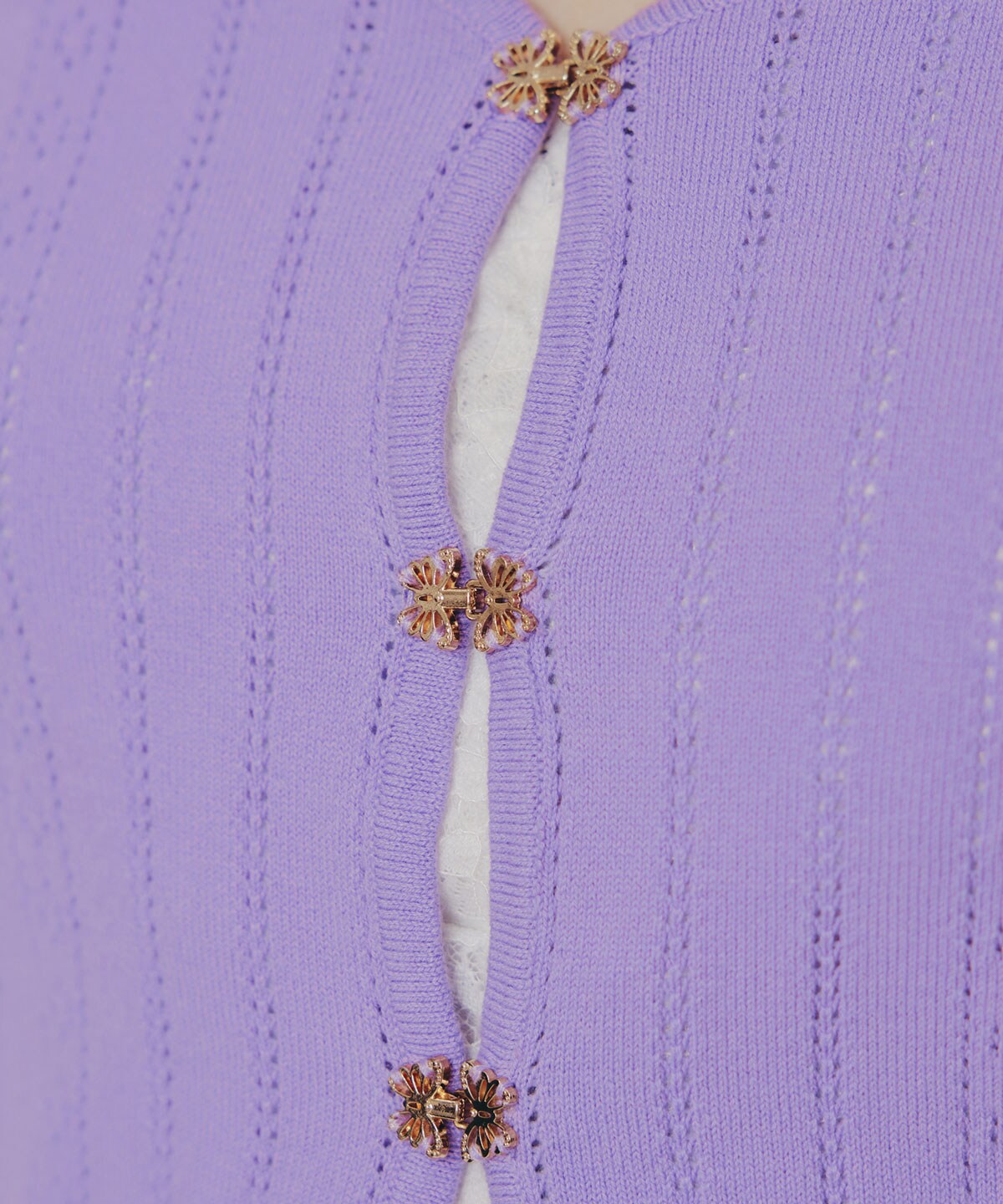 バタフライホックニットカーディガン