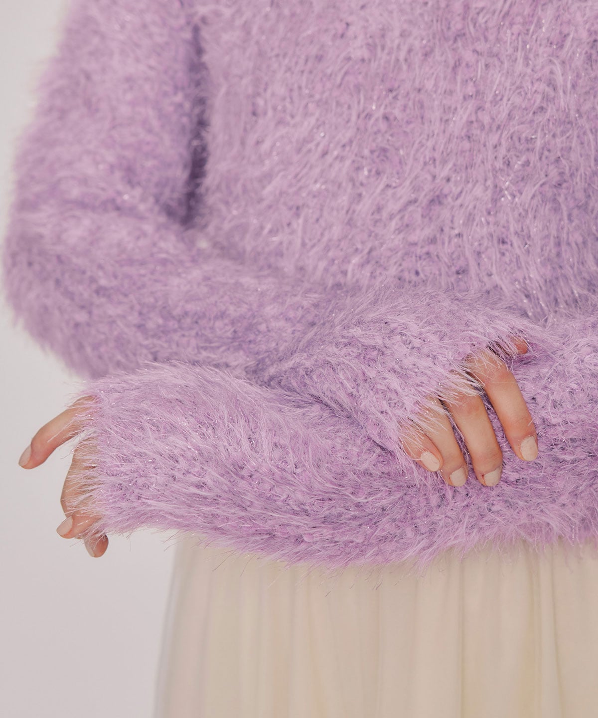 ブークレラメシャギーニットプルオーバー