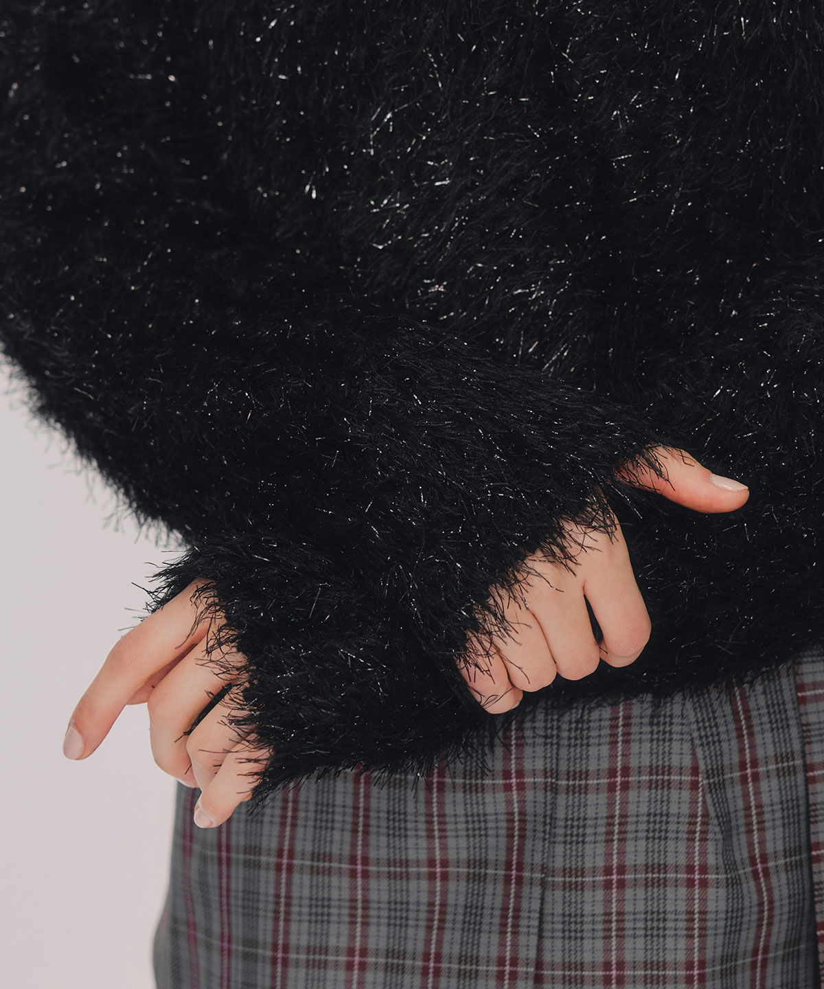 ブークレラメシャギーニットプルオーバー