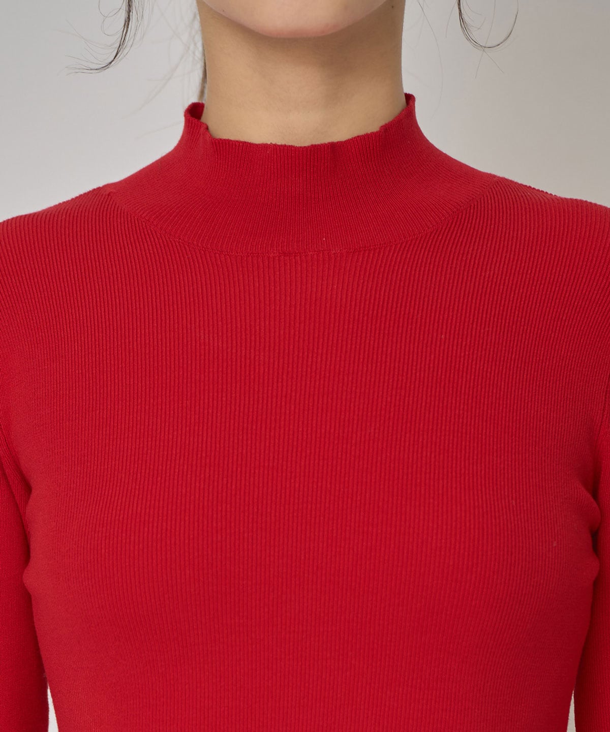 2WAYハイネックボタンニットトップス