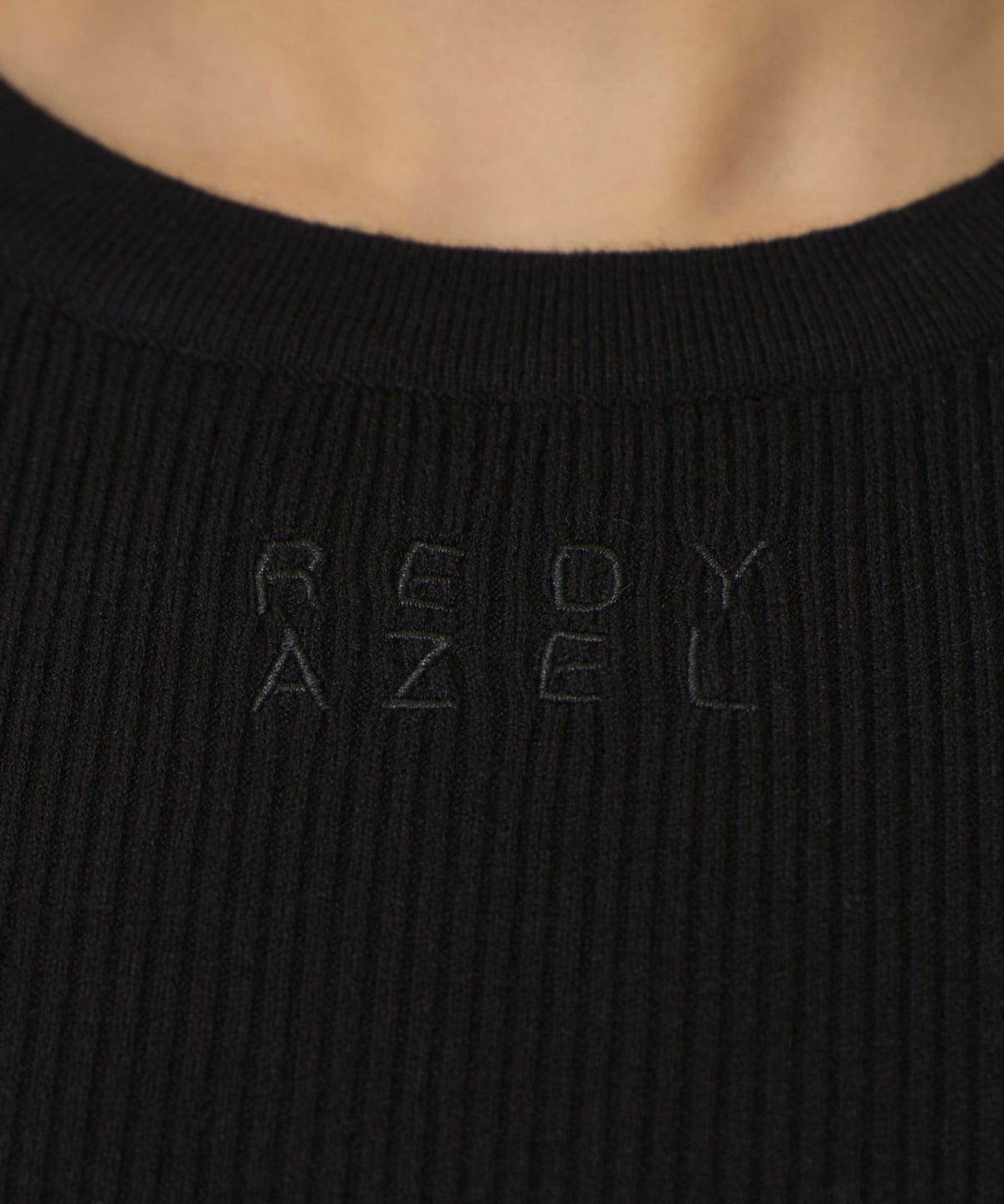 パワショルロゴリブニットトップス