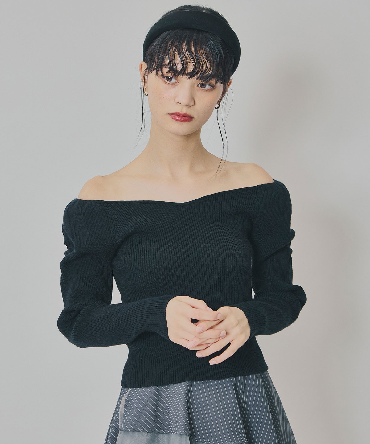 4wayリブニットトップス