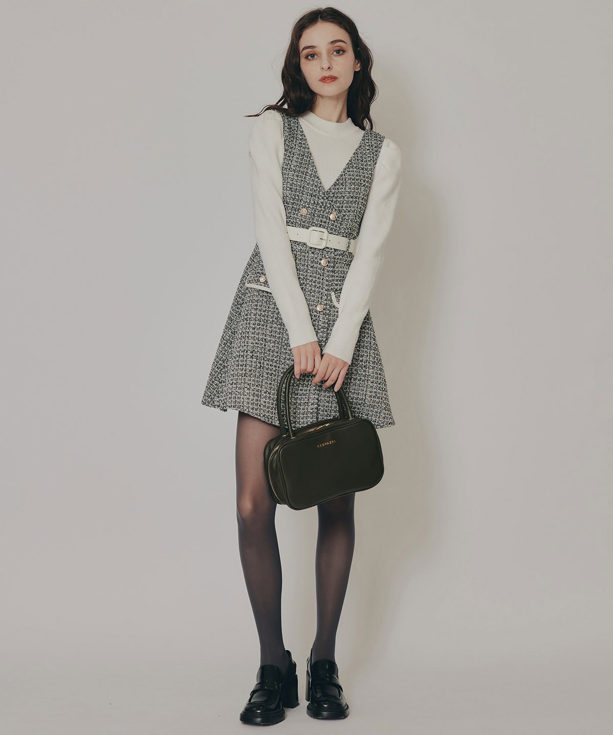 パワショルボトルネックニットトップス