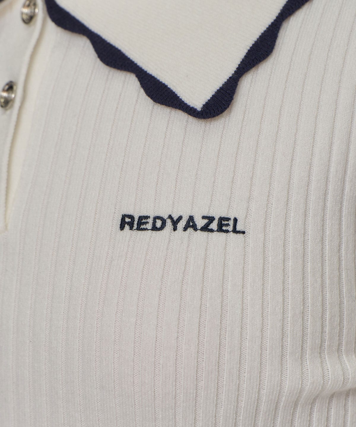 スカラカラーポロニットプルオーバー