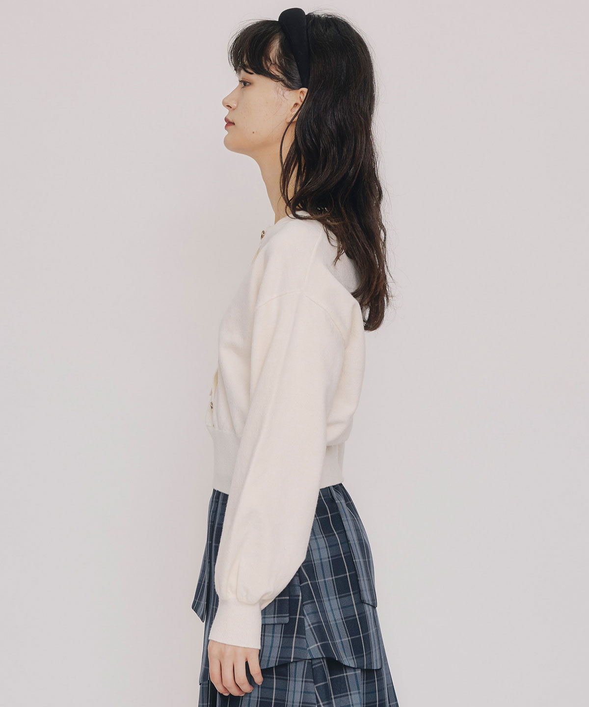 アシメカットデザインニットプルオーバー