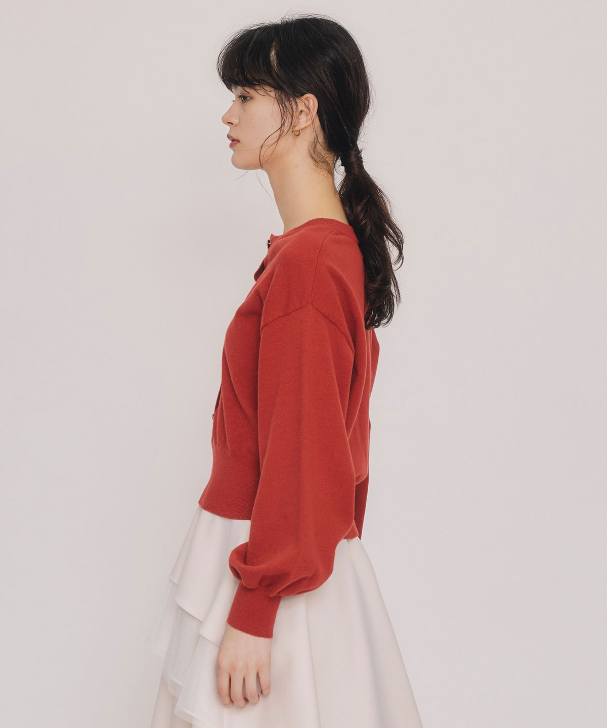 アシメカットデザインニットプルオーバー