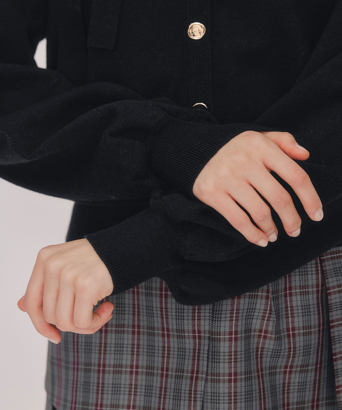 アシメカットデザインニットプルオーバー