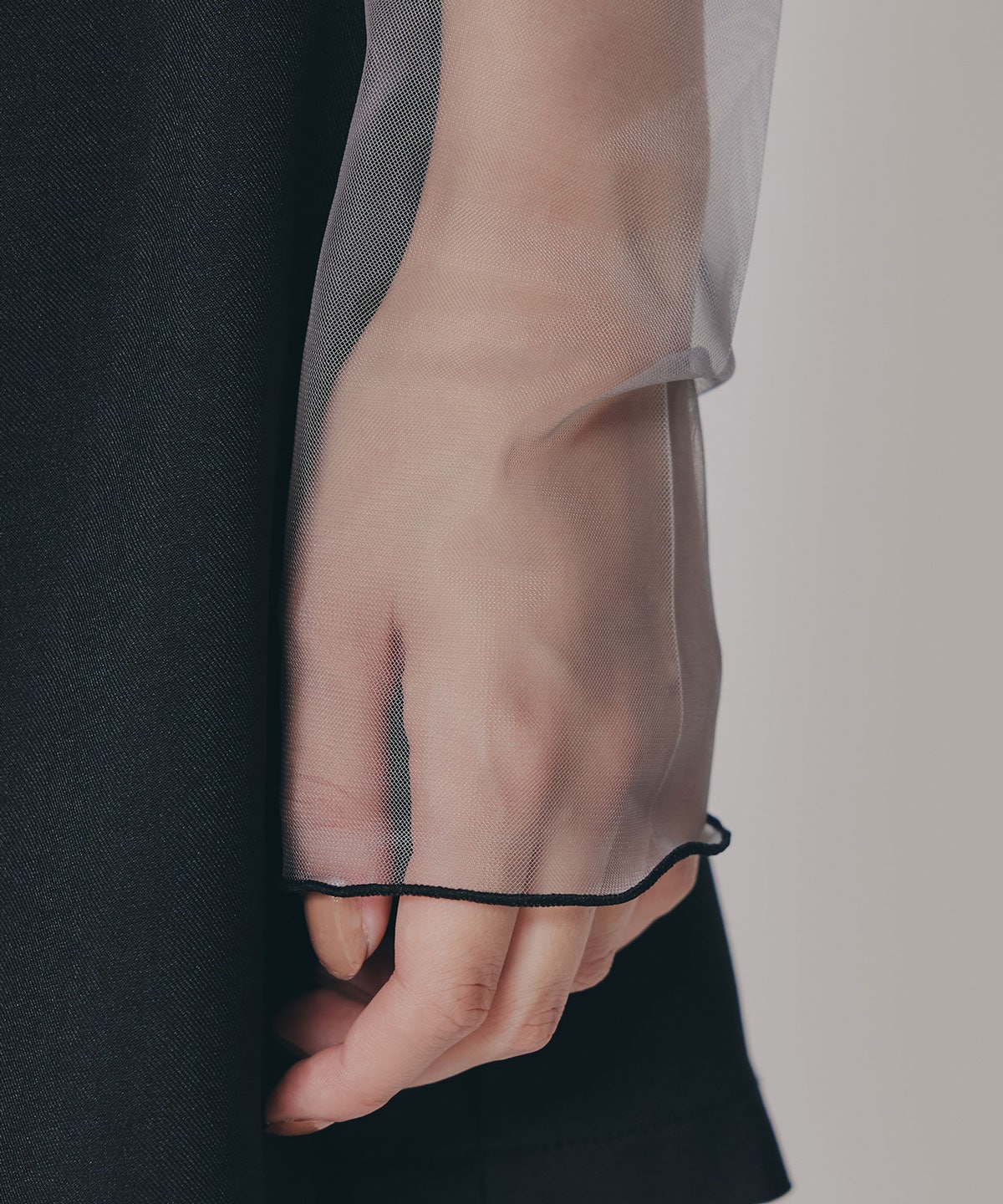 バイカラーメロウチュールトップス×ベアトップ