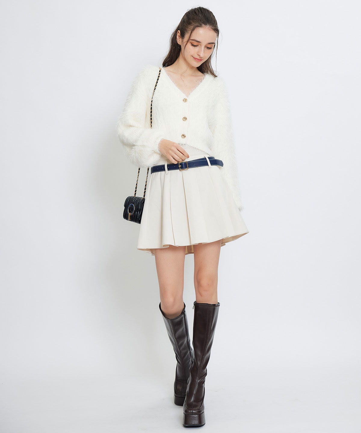 ローベルトインナーパンツプリーツミニスカート