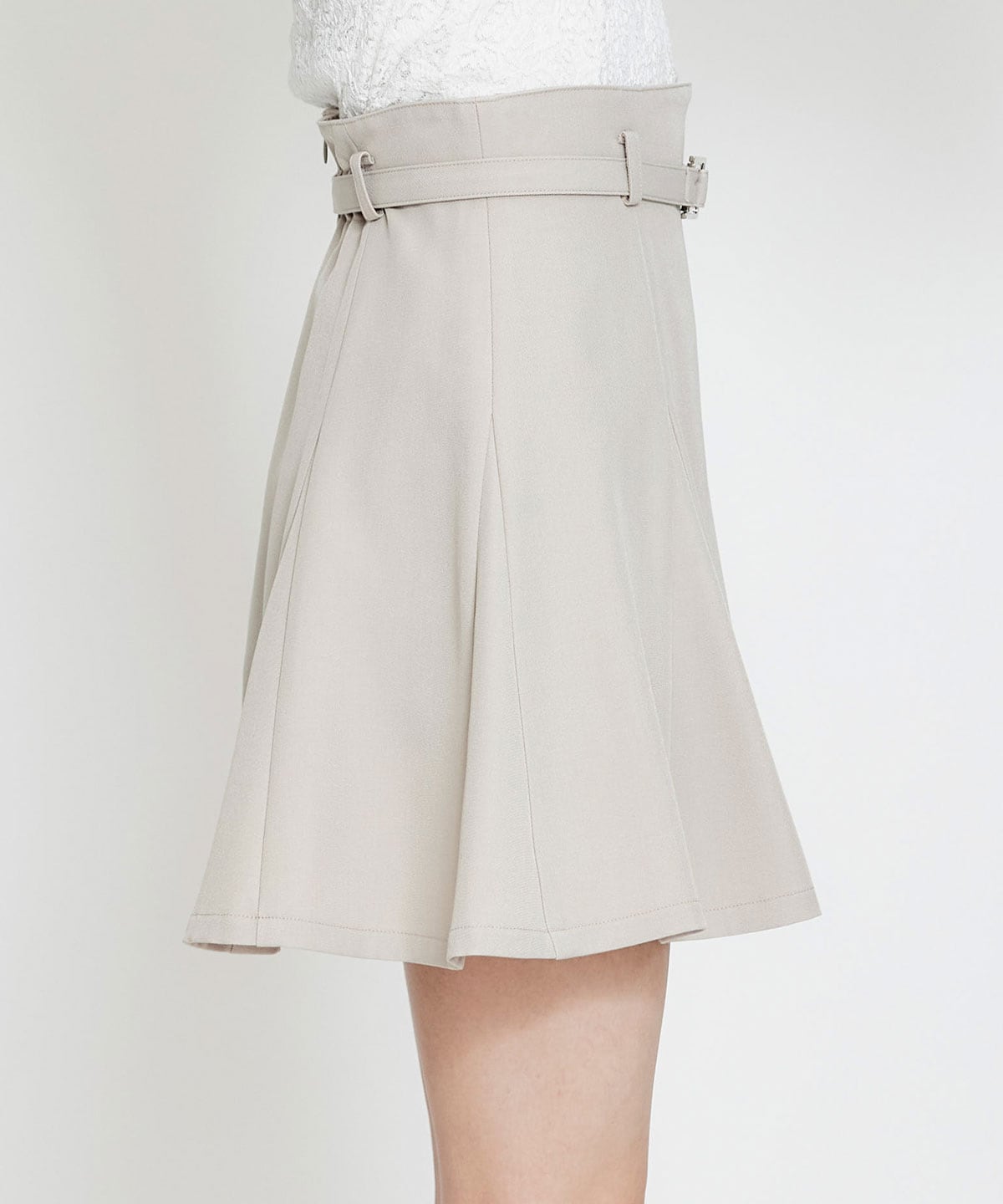 【セットアップ可能】ベルトチューリップミニスカート