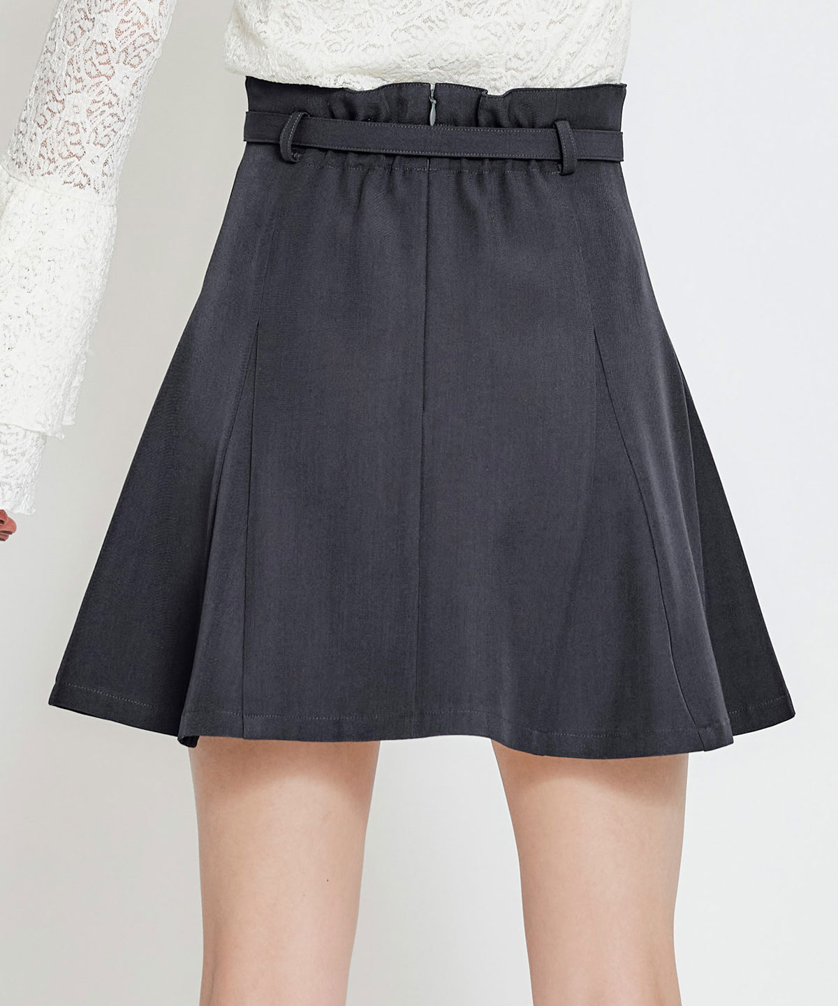 【セットアップ可能】ベルトチューリップミニスカート
