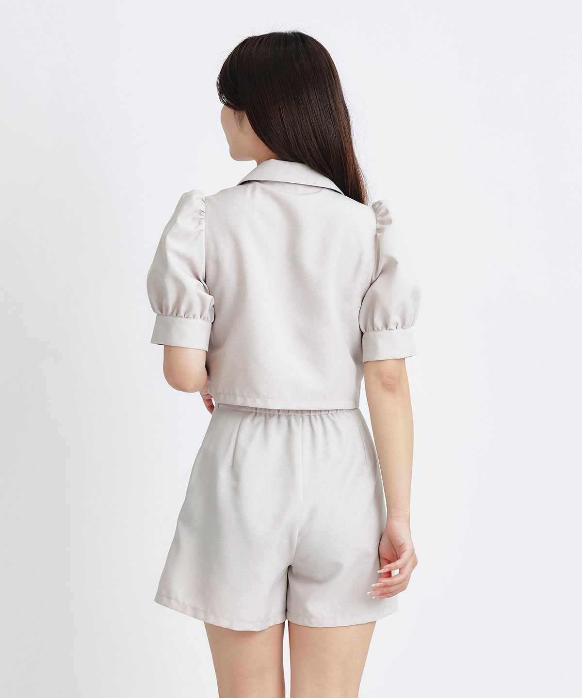 マルチリボンジャケット×ショートパンツセットアップ