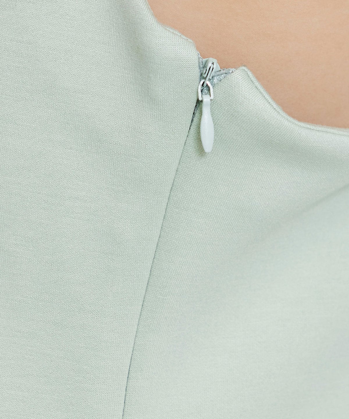 【セットアップ可能】バイカラーステッチカットロングワンピース