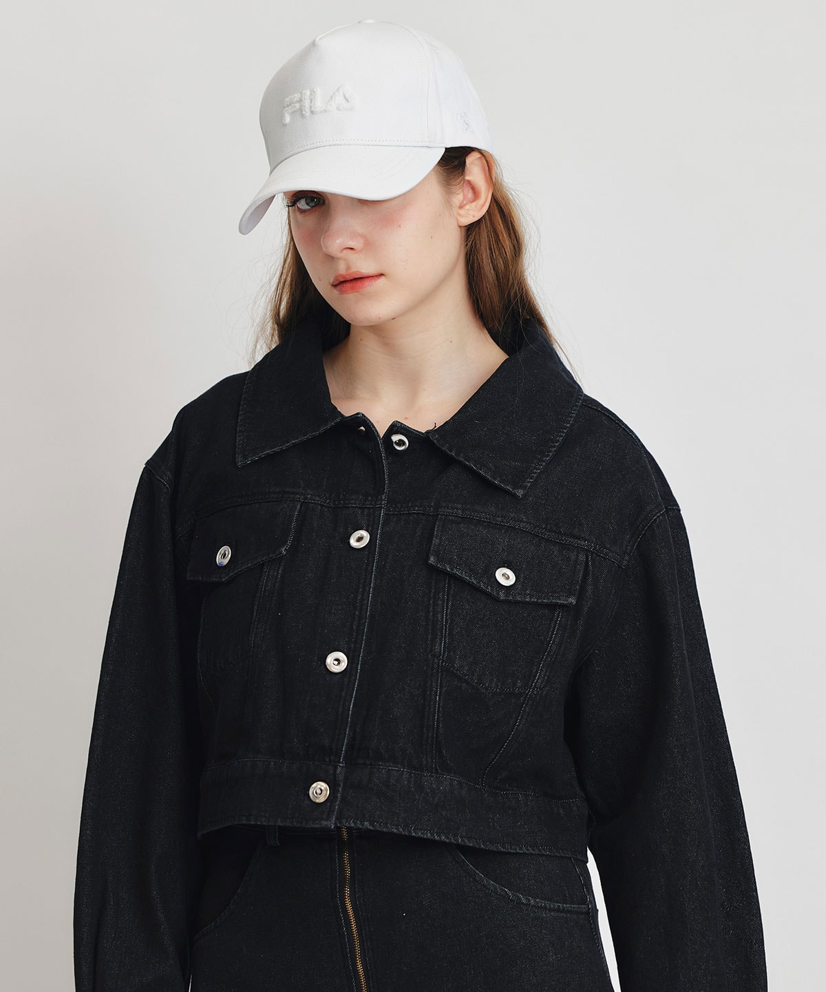 【Chemical Wash Series】ケミカルウォッシュデニムダブルカラーGジャン