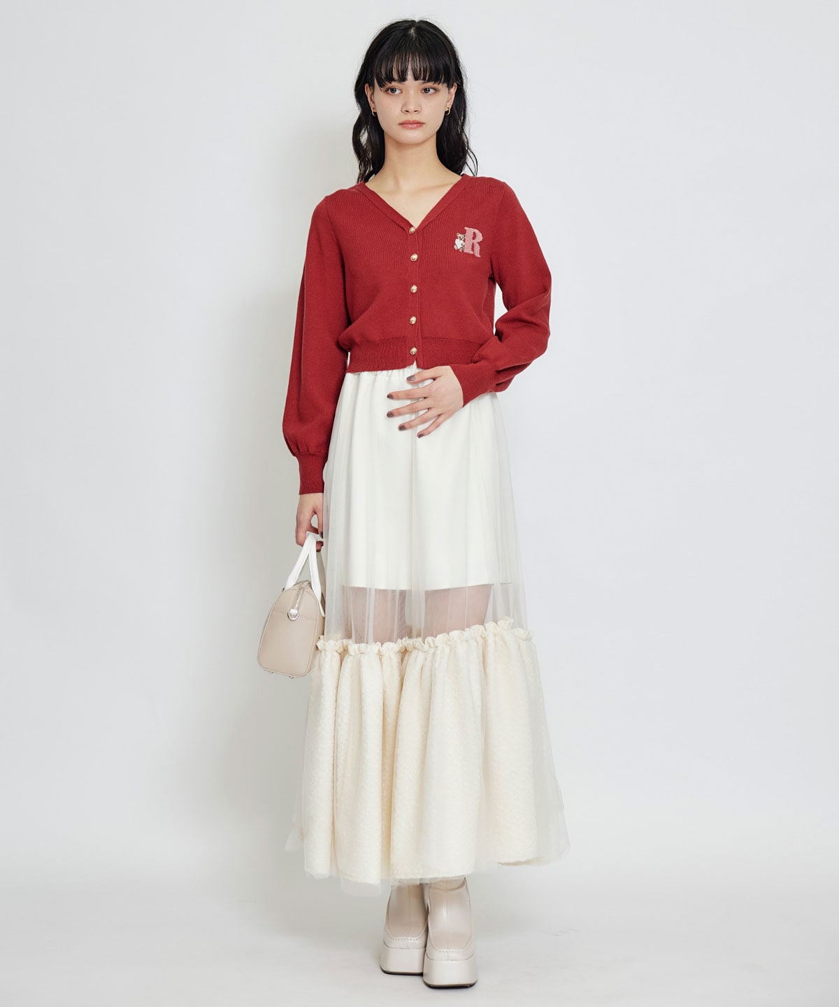 【2/13(金) 昼12時発売開始】AzelyハートVネックカーディガン