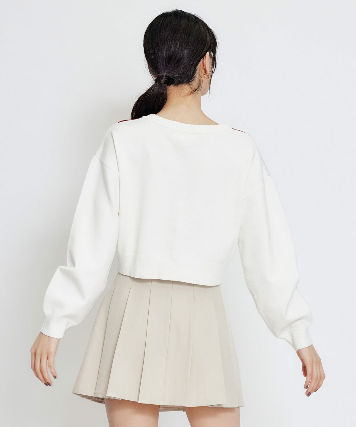 Love Me Heart アーガイルニットカーディガン