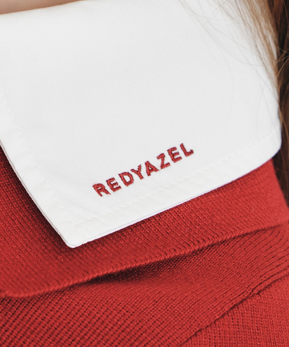 ダブルカラーハーフスリーブニットプルオーバー