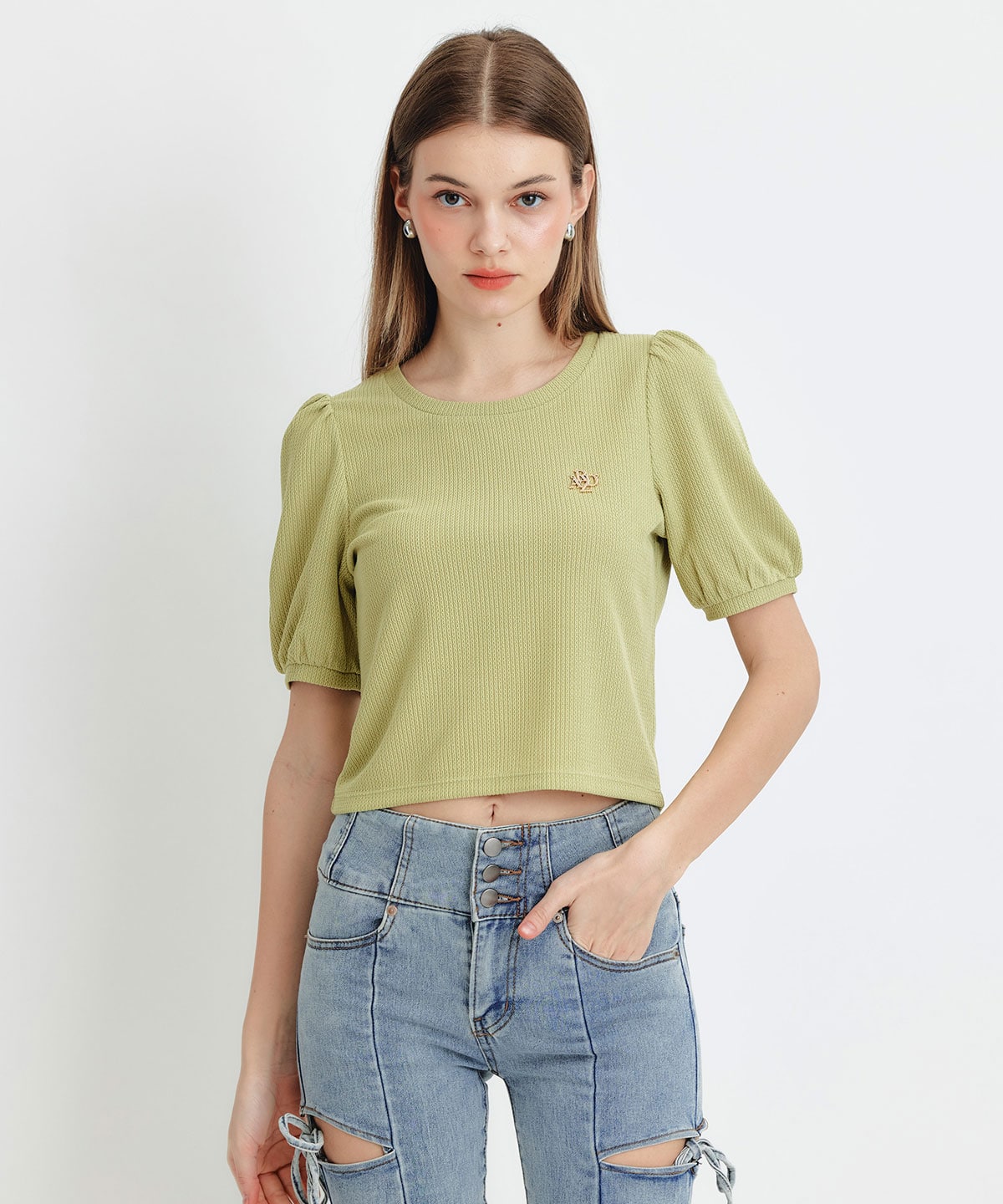 ジャガードカットロゴプルオーバー