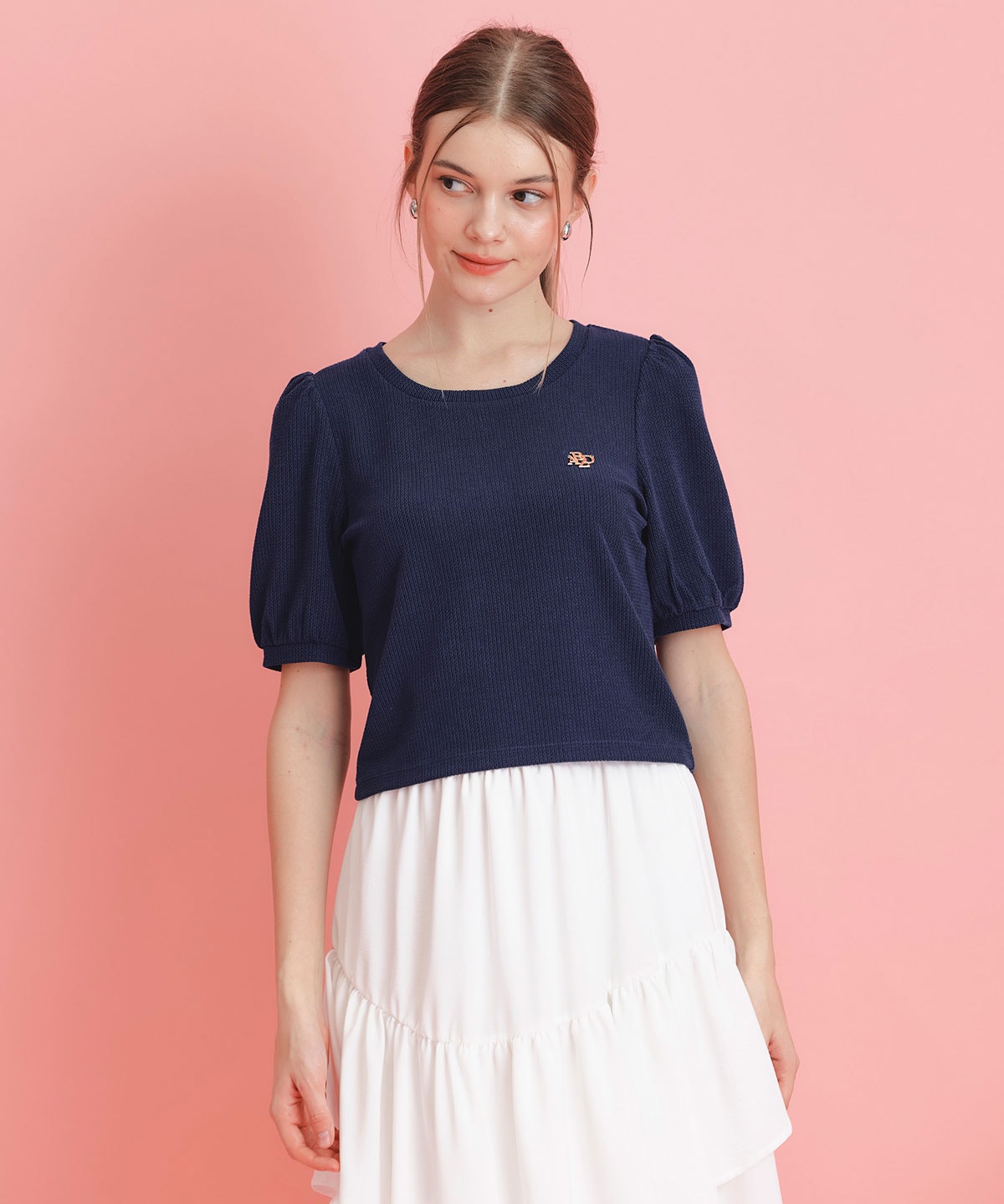 ジャガードカットロゴプルオーバー