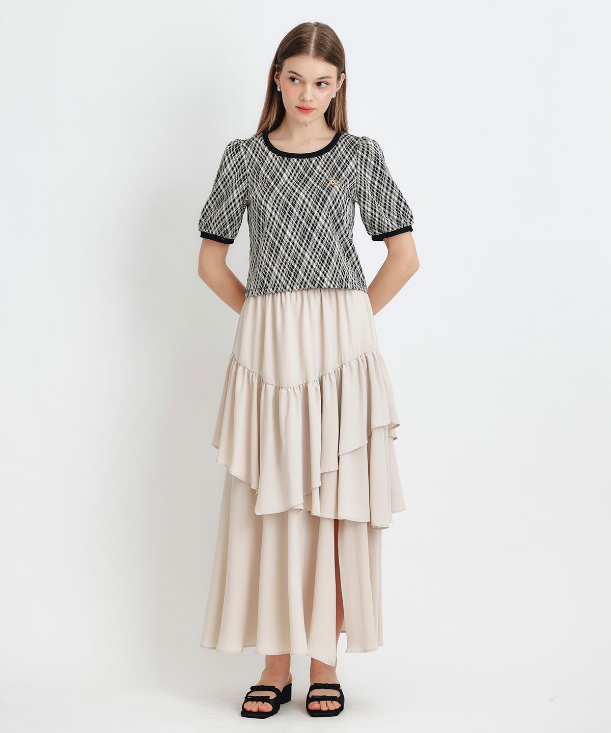 ジャガードカットロゴプルオーバー