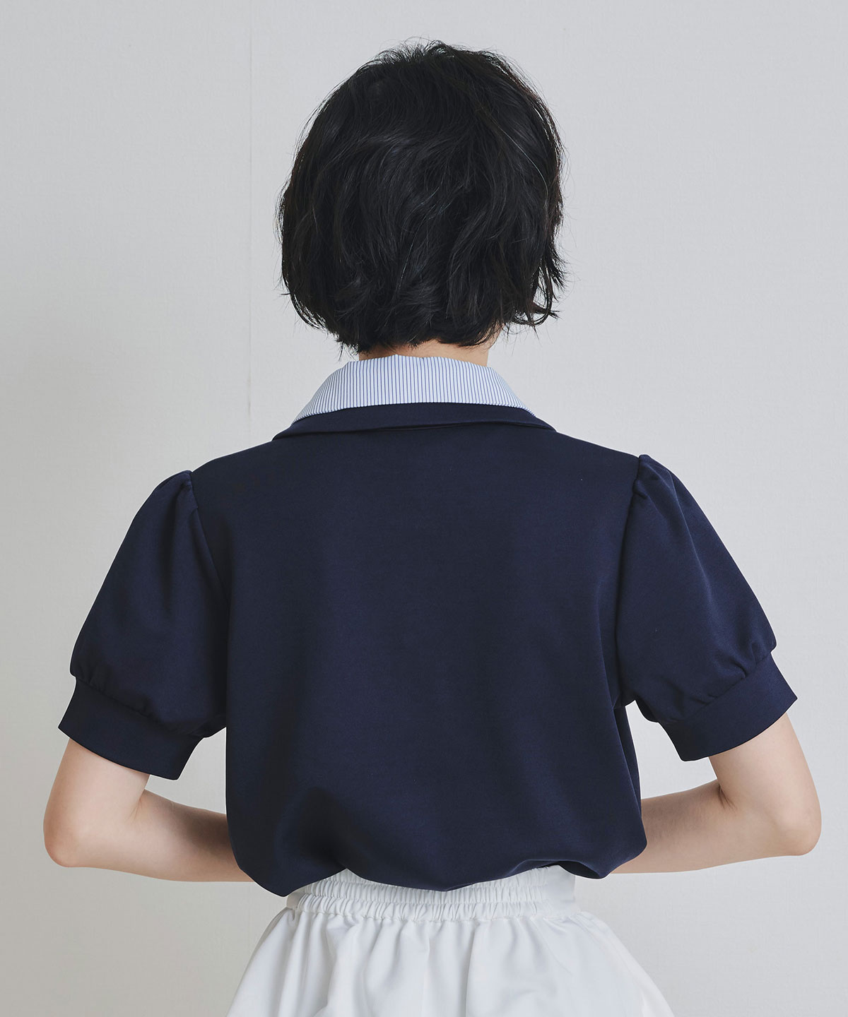 エンブレムダブルカラーカットプルオーバー