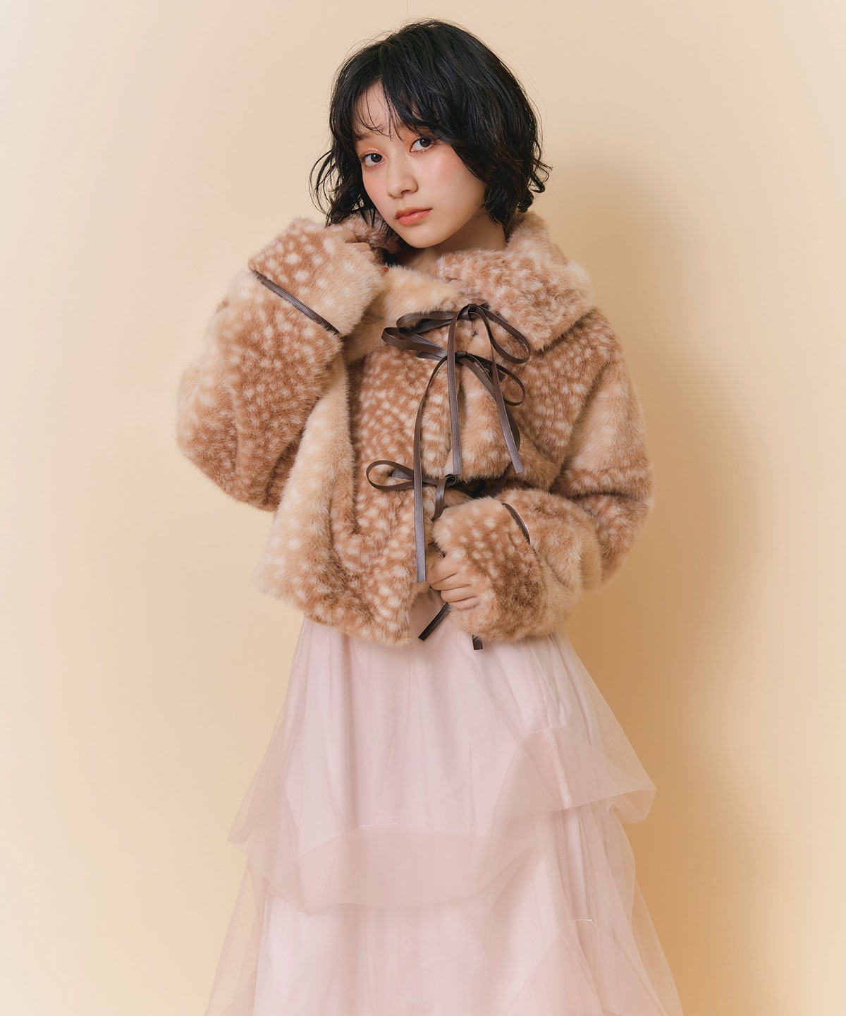 【オンライン限定カラー】トリプルリボンボアショートジャケット
