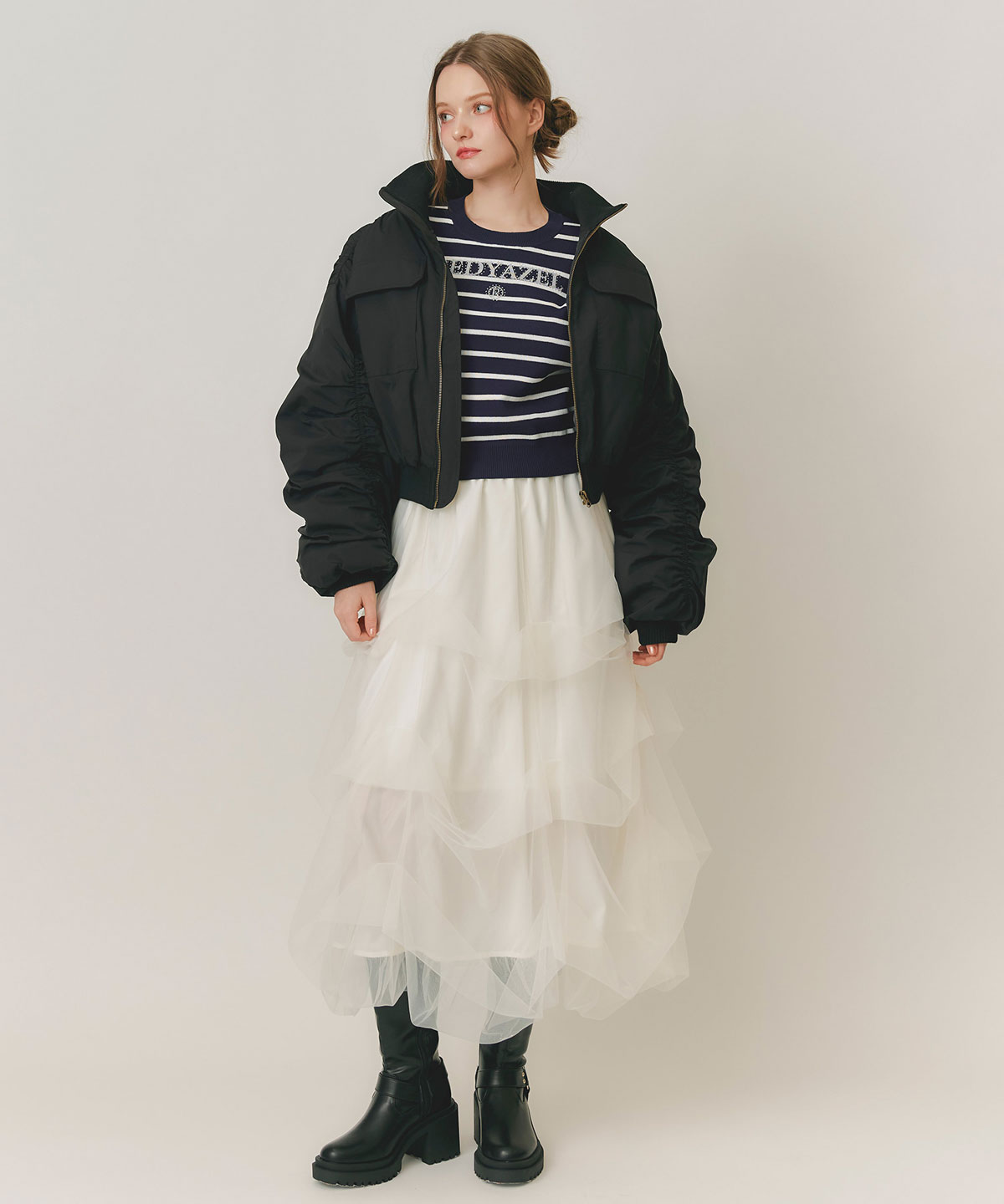 ホットフィットロゴニットトップス