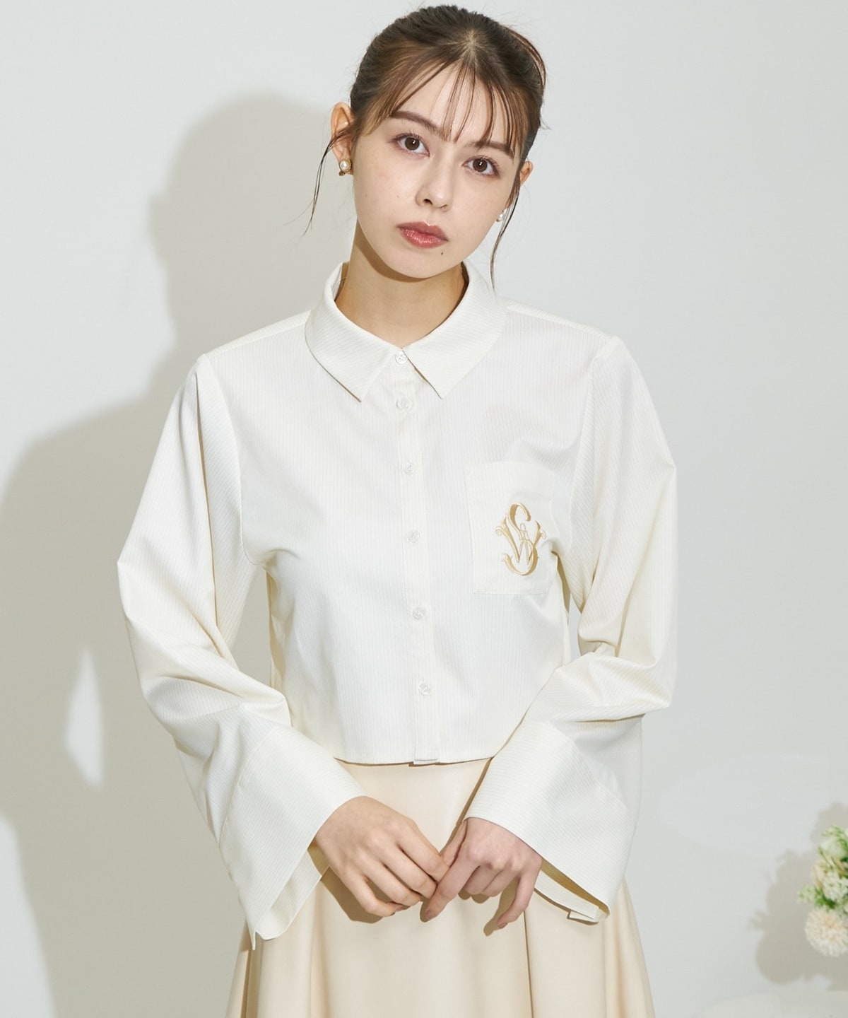 エコレザーパネルフレアスカート