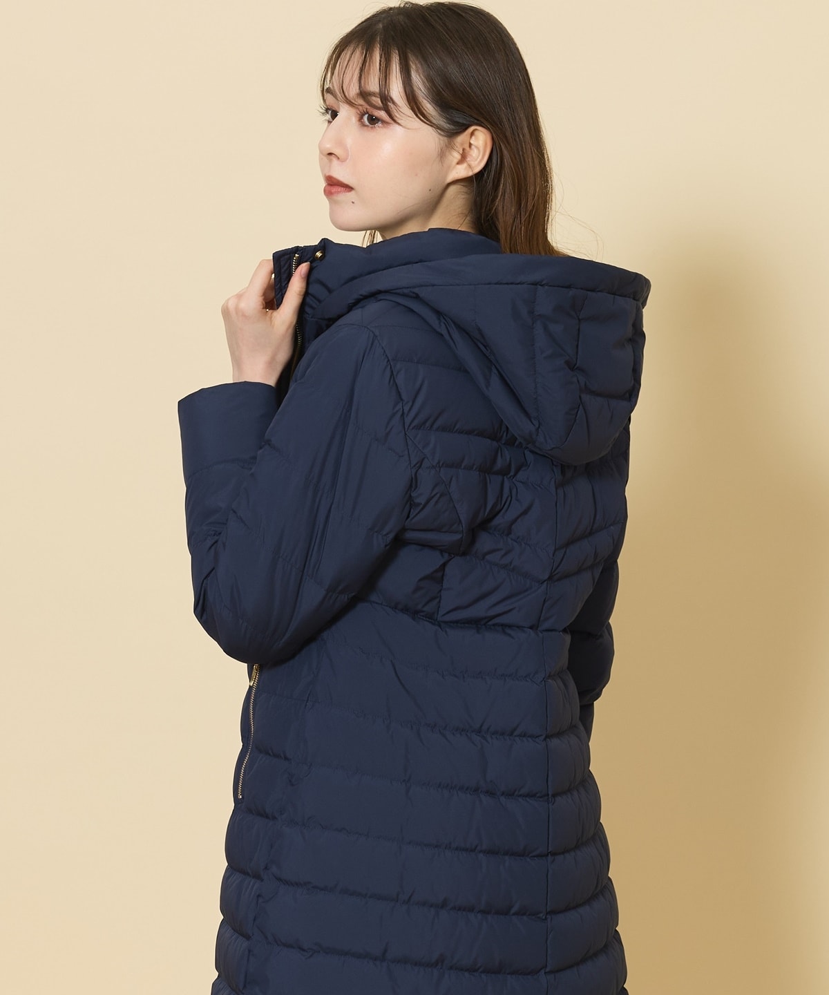 FOXファー付エレガンスロングダウンコート