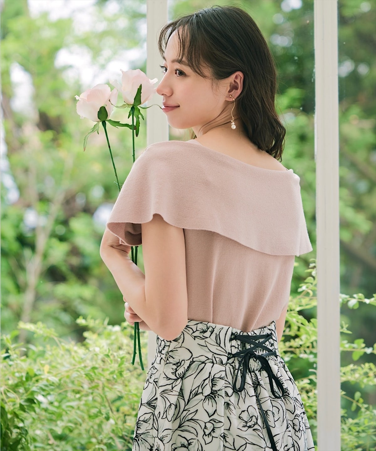 リボンディテールニットプルオーバー