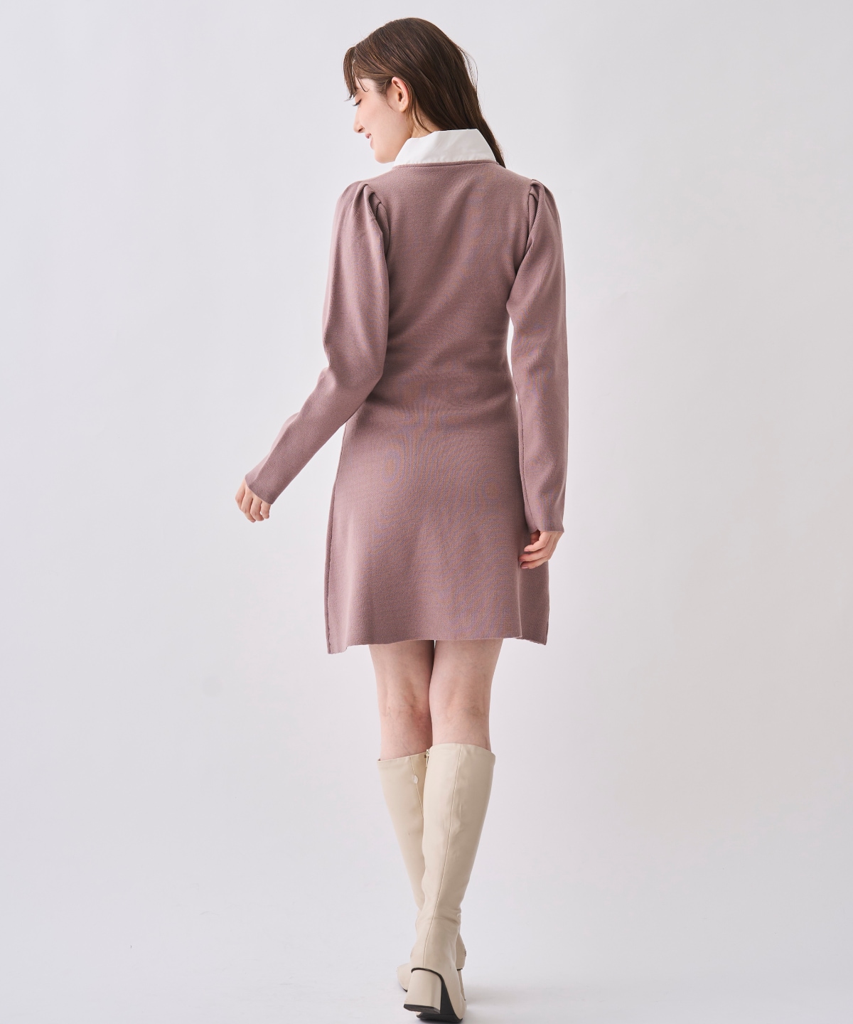 【NEW YEAR SPECIAL ITEM】ボウタイリボン付きニットワンピース