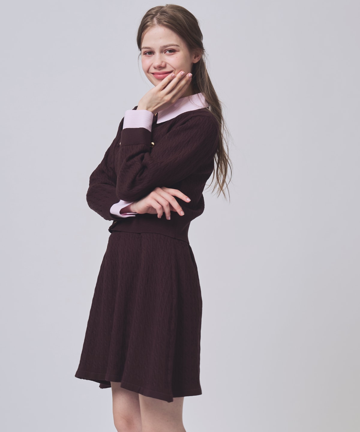 【NEW YEAR SPECIAL ITEM】レイヤードケーブルニットセットアップ