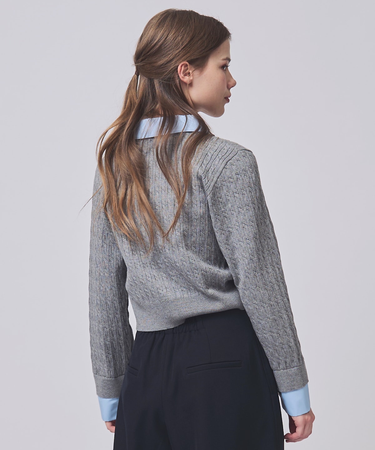 【NEW YEAR SPECIAL ITEM】レイヤードケーブルニットカーディガン