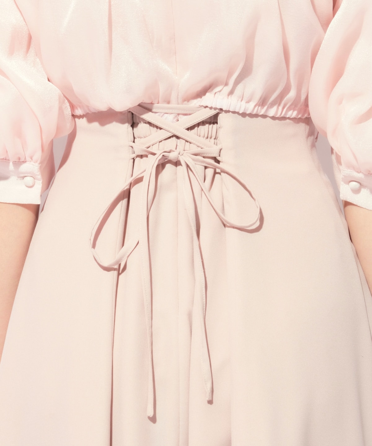 オフショル袖ボリュームドレス