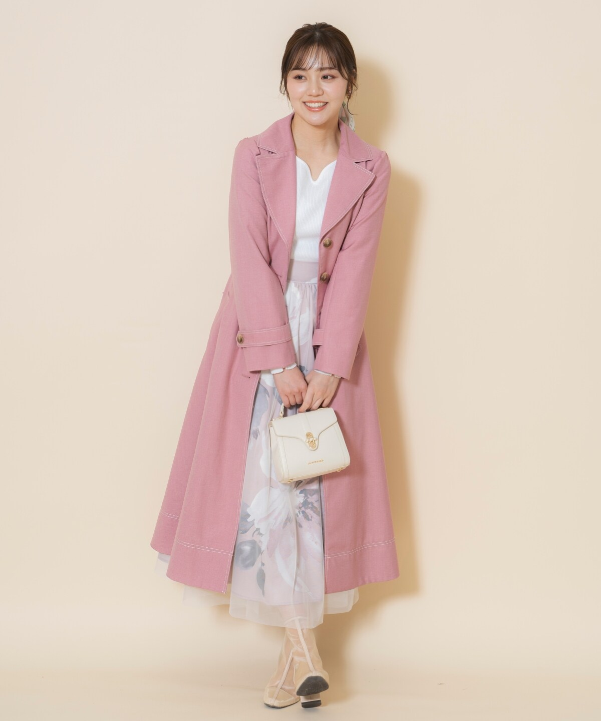 シングルトレンチドレスコート