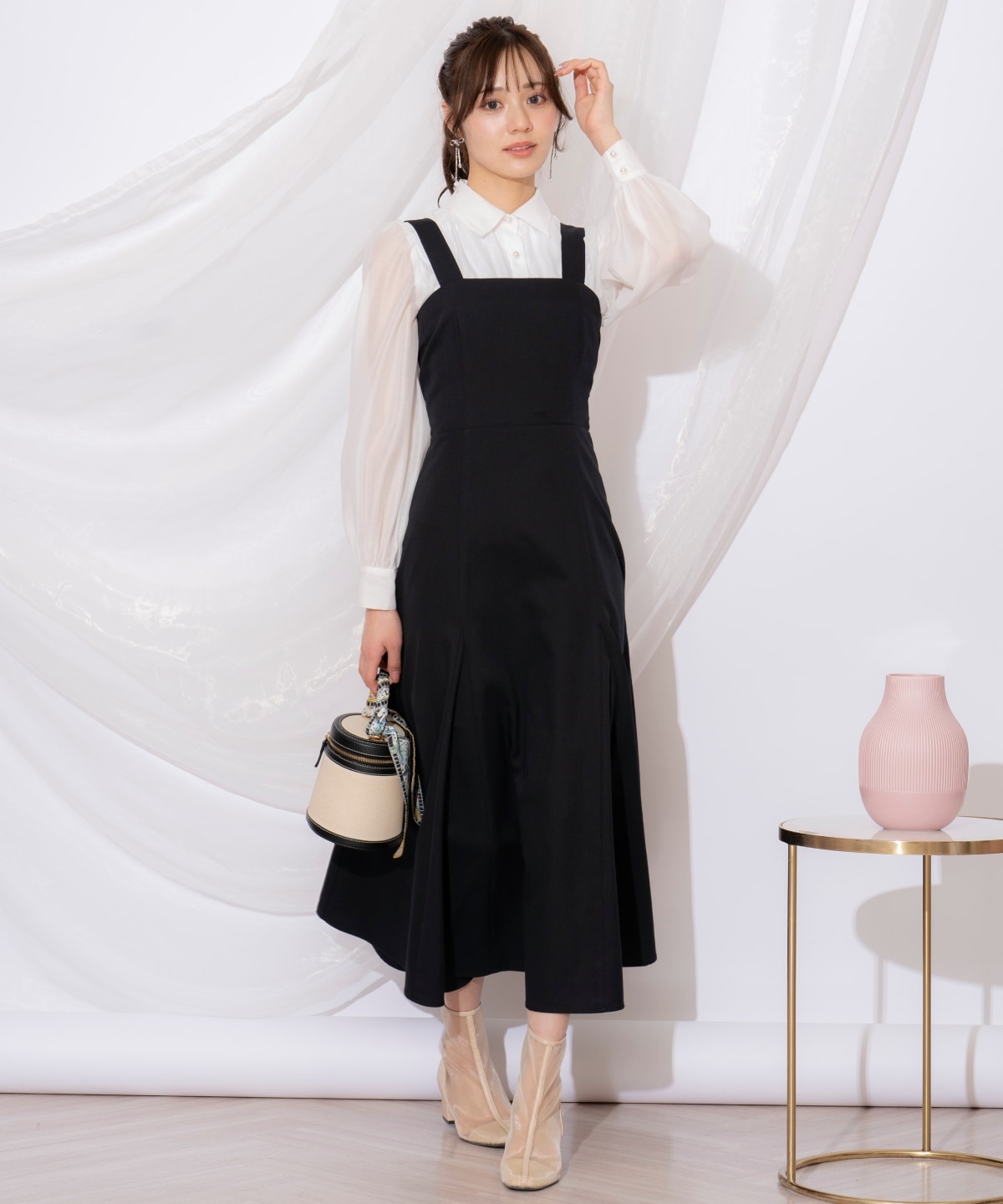 チュールフリルマーメイドジャンスカ