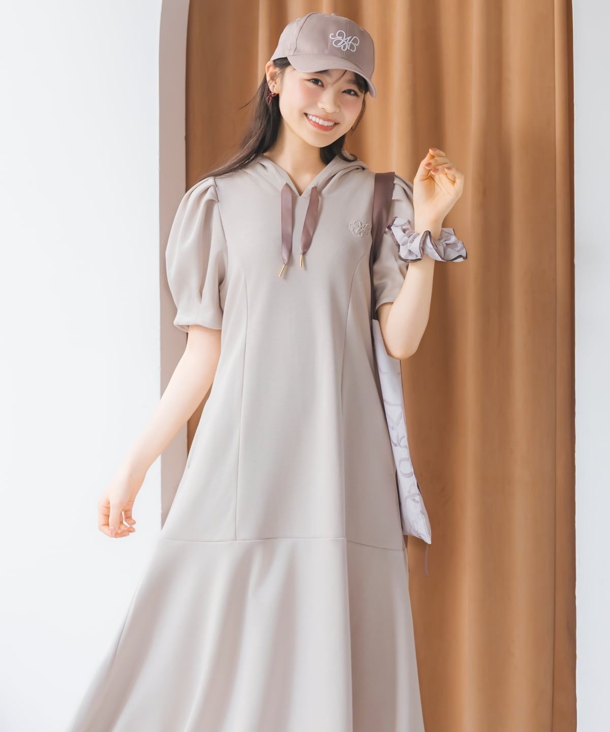 リボンプリントトートバッグ