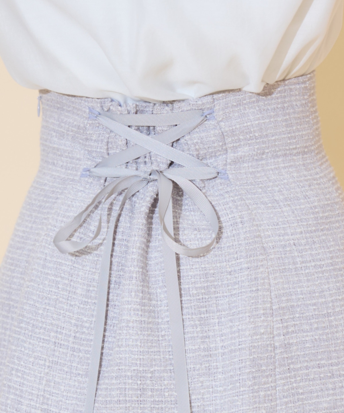 ブレードデザインツイードミニスカート