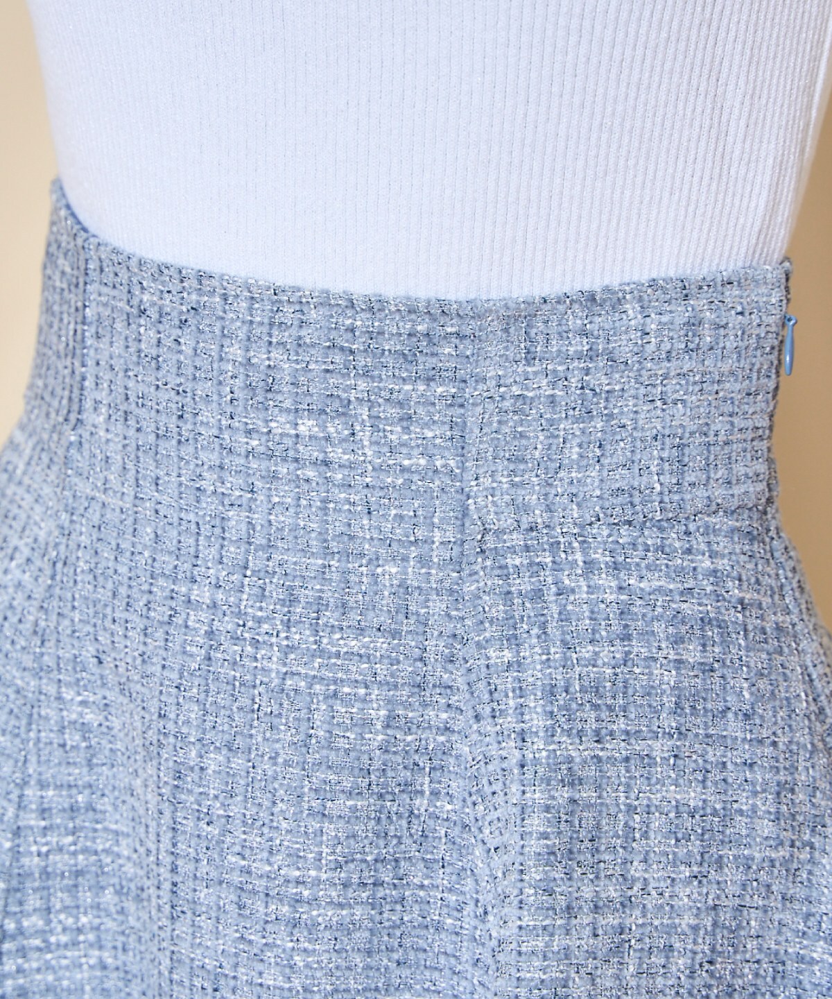 【ツイードセットアップシリーズ】ツイードフレアミニスカート